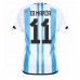 Billige Argentina Angel Di Maria #11 Hjemmetrøye VM 2022 Kortermet